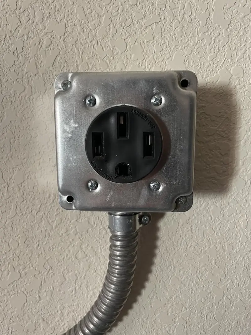 NEMA 14-50 outlet installed for Smart Home Electrical in Burke